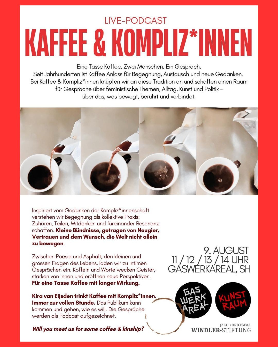 Live-Podcast: Kaffee & Kompliz*innen